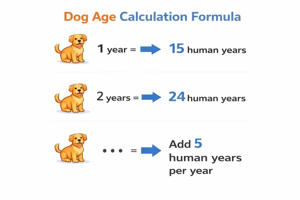 Dog Age Calculator, Dog Years to Human Years Converter 1 How Dog Age Is Calculated in Human Years